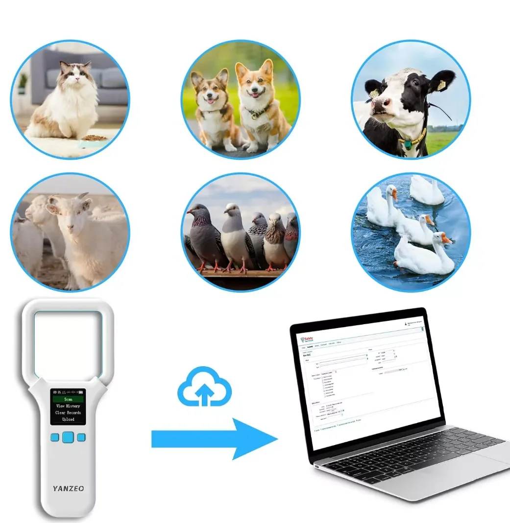 Upgraded Pet Microchip Reader Scanner, 500 Data Storage, Wireless BT