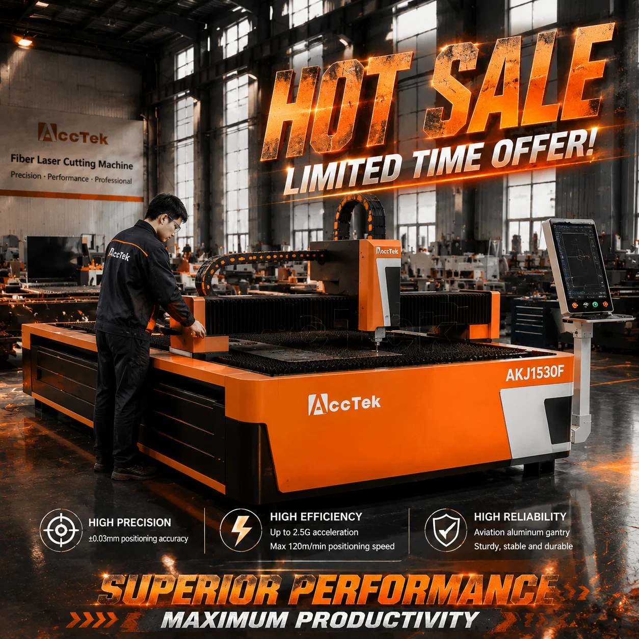 High Power Fiber Laser Cutting Machine Stainless Carbon Aluminum Sheet Metal CNC Laser Cutter 1500W 2000W 3000W