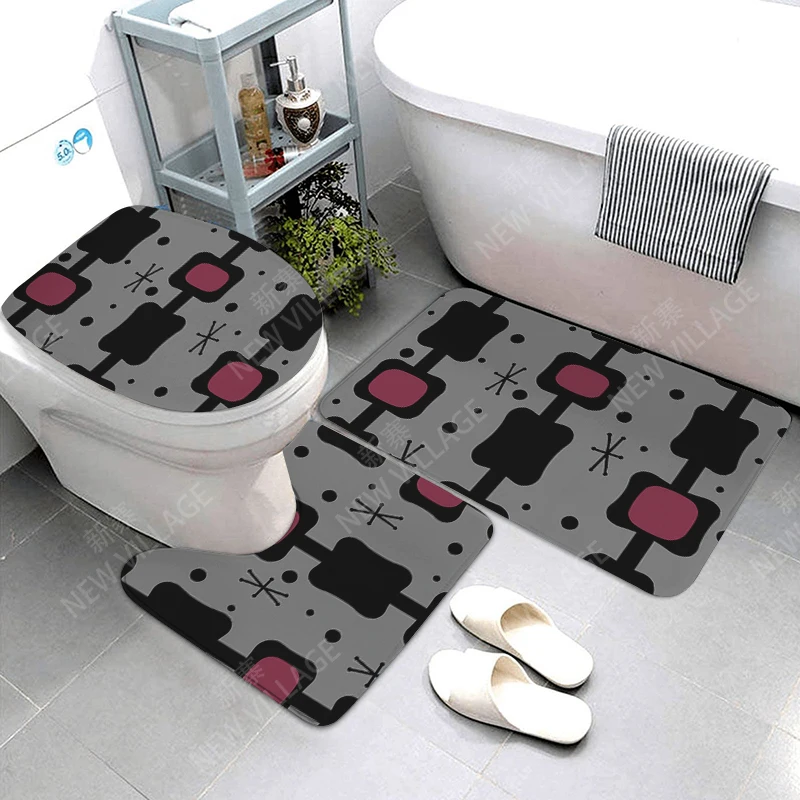 Anti-slip Bath Mat Bathroom Rug Shower Mat Decorative Absorbent Foot Mat Entrance Bathtub toilet rug boho Nordic plant leaf