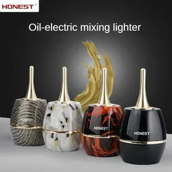 Honest Metal Personalized Oil-electric Hybrid Match Igniter Desktop Kerosene Lighter Windproof Arc Electronic Cigarette Lighter