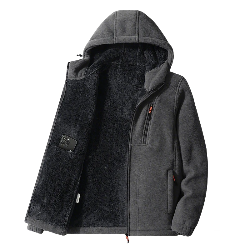 الشتاء الرجال سترة فضفاضة غير رسمية مقنعين سميكة الدافئة البربرية الصوف معطف موضة الرجال الملابس يندبروف العلوي الملابس الخارجية