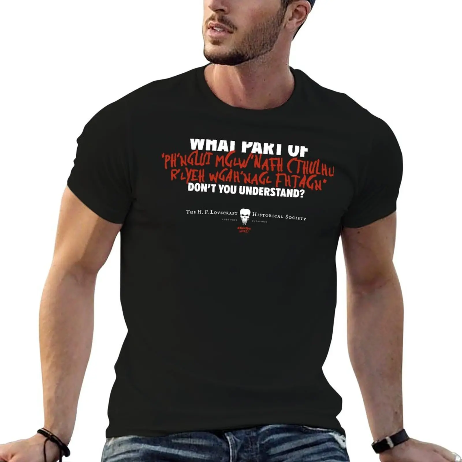 Ph'nglui Mglw'nafh T-Shirt black cotton t-shirt plain for man package t shirts for man pack cotton t shirt man plain T-shirt