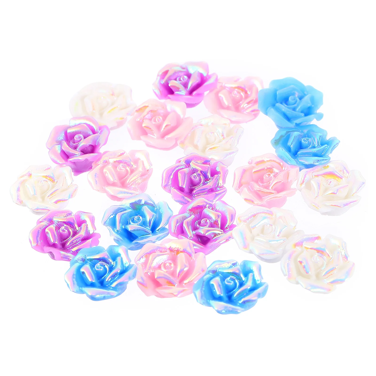 20 قطعة جراب هاتف ديكور زهرة الورد اكسسوارات صغيرة الراتنج الحرف DIY بها بنفسك صنع المجوهرات حقيبة الملابس الزينة للنساء