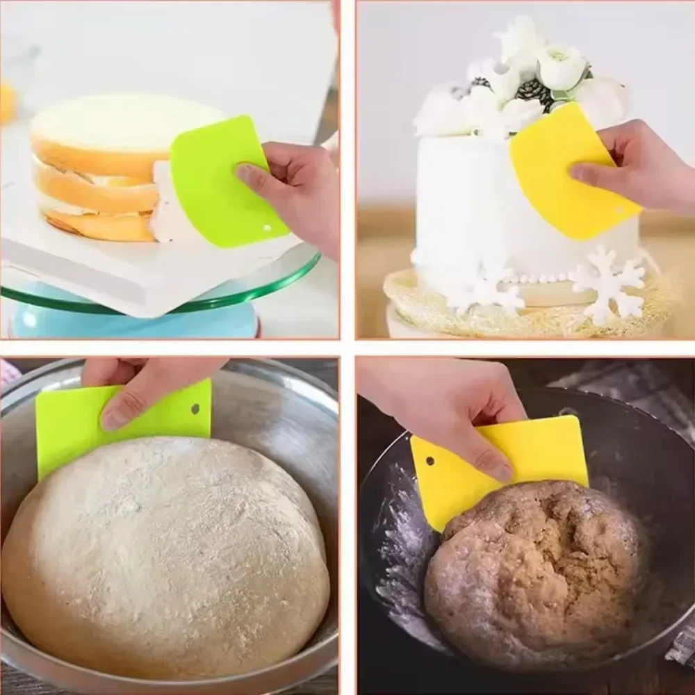 Dough Scraper Spatula Easy To Store Silicone Material Cake Cream Baked Bread Household Smooth Edge Spatula Baking Pastry Tools image 6