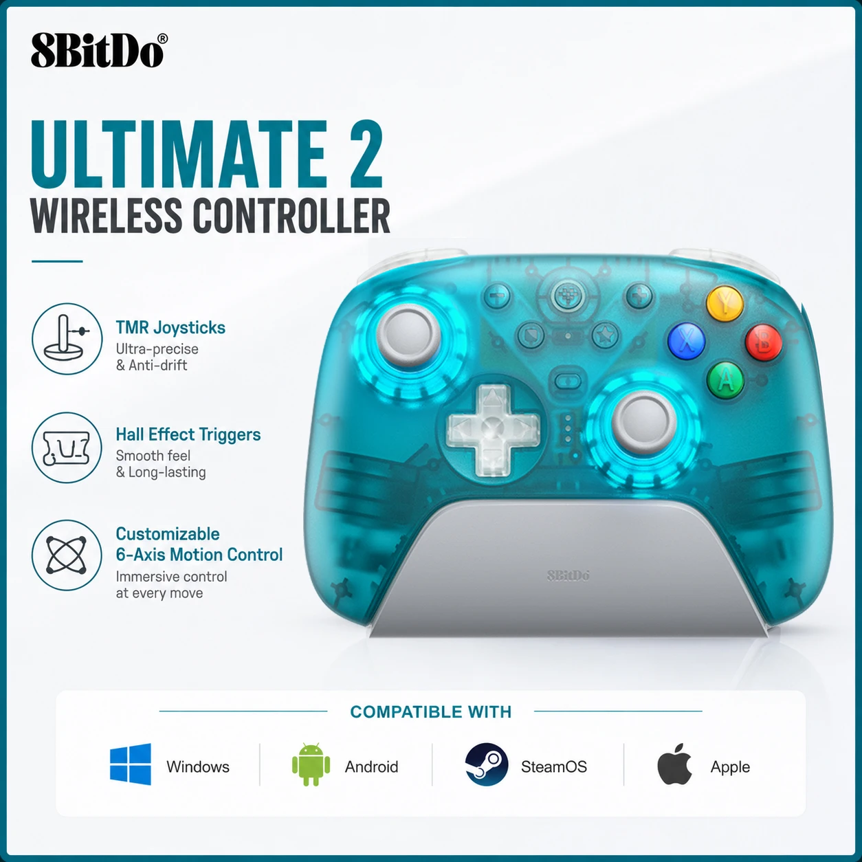 control-de-juego-inalambrico-8bitdo-ultimate-2-para-windows-10-11-gamepad-24g-con-joystick-tmr-y-base-de-carga-para-android-pc-y-steam