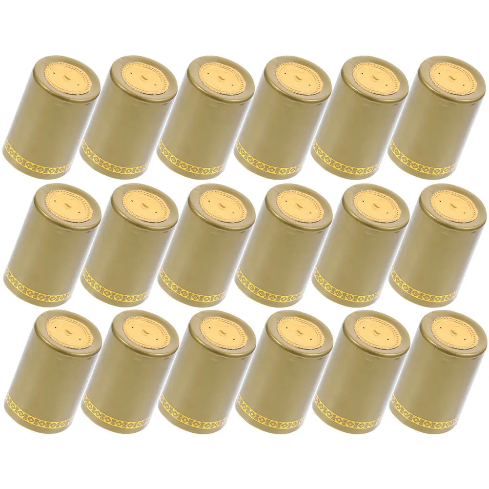 

150pcs Red Wine Bottle Shrink Caps Gold Pvc Heat Resistant Sealer For Home Bars Restaurants Wine Preservation Bottle Neck Seals