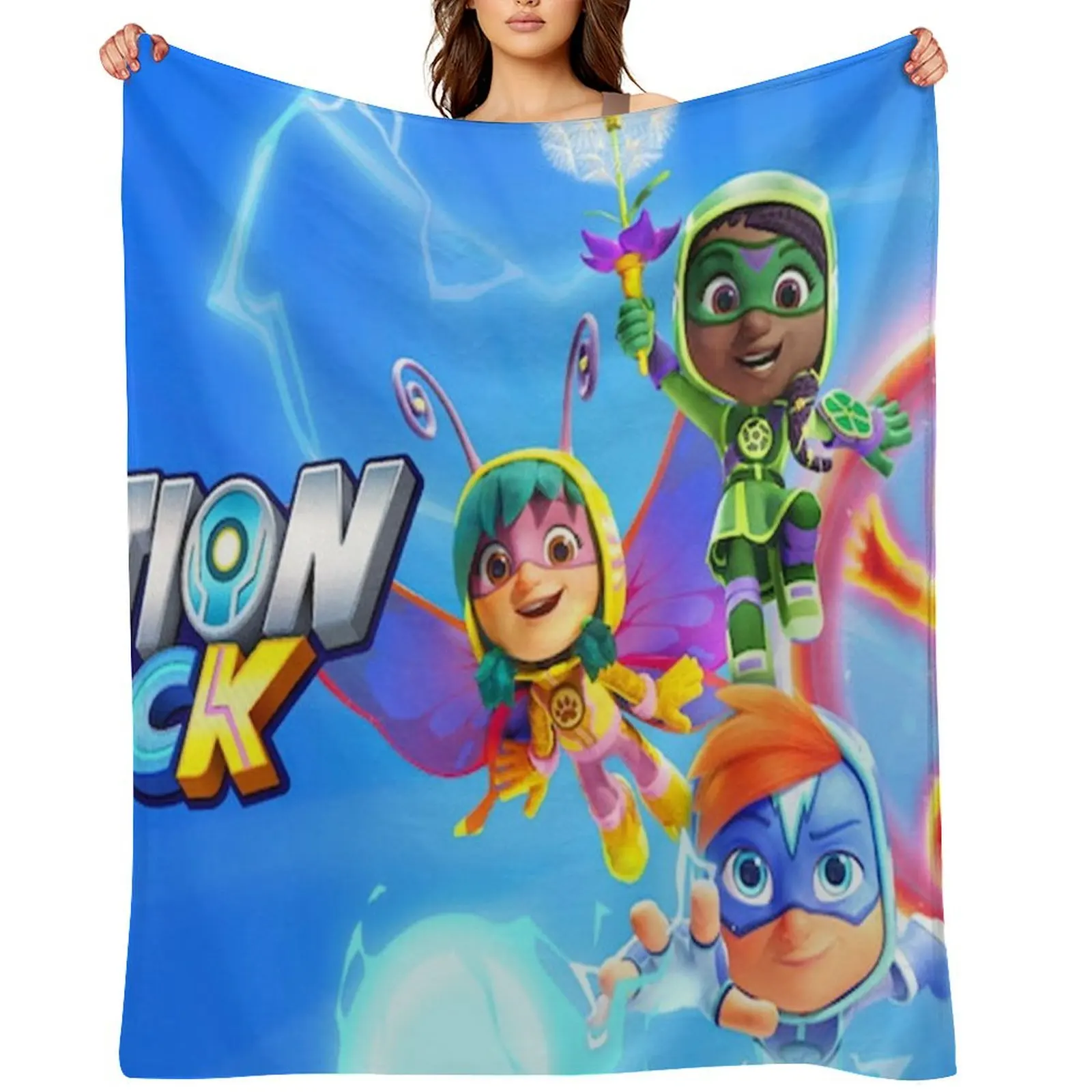 

Action Pack Funny Gift For Fans action packed movies Throw Blanket Tourist Summer Beddings Sofa Quilt Quilt Blankets
