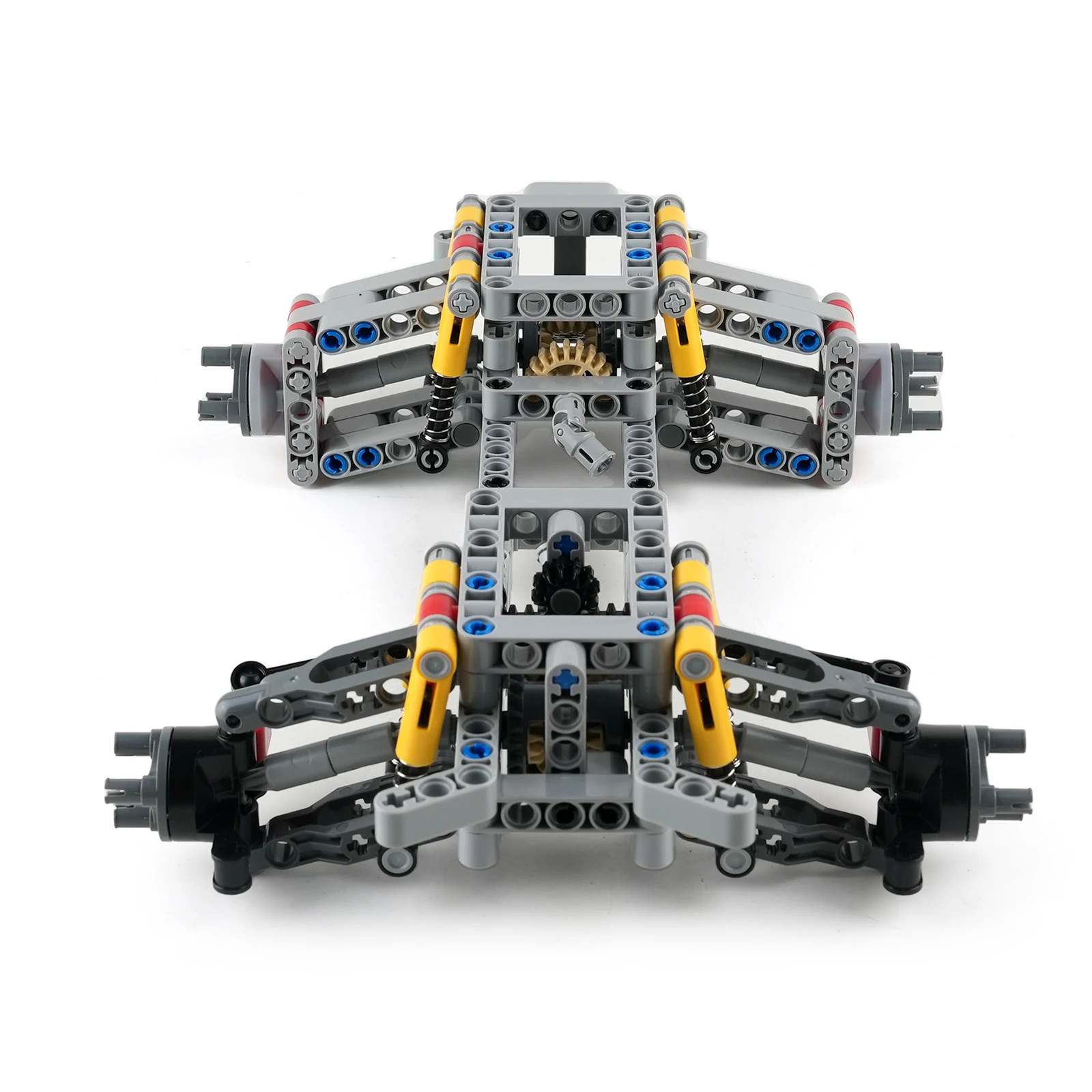 MOC 4WD Sospensione Indipendente Differenziale Telaio Asse Sterzo Building Blocks Quattro Ruote motrici Tech Parti di Automobili Giocattoli Regalo per Bambini