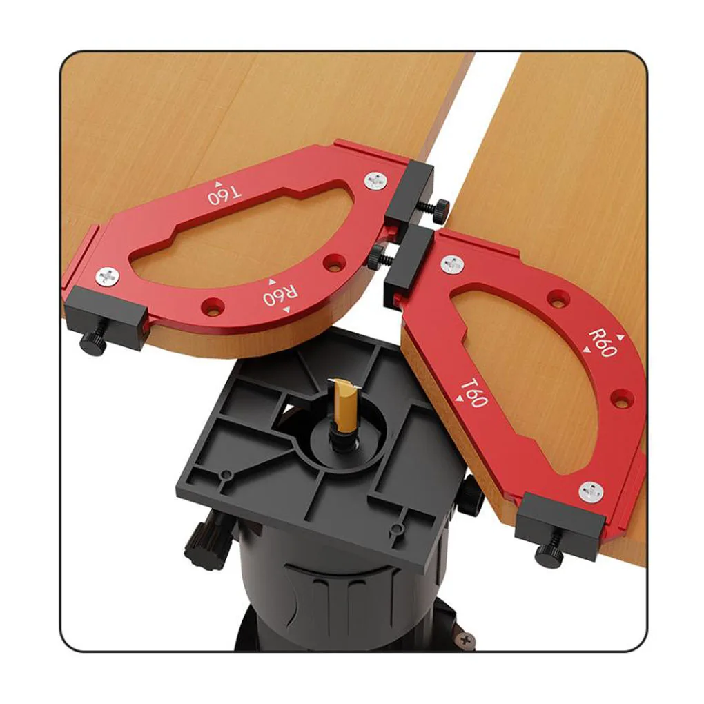 7pcs Aluminium Alloy Table Corner Routing Jig Set with Radius Templates R10 R20 R30 R35 R40 R50 R60 for Router Trimming