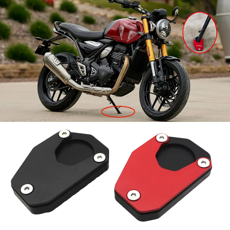 

Motorcycle Accessories Kickstand Foot Side Stand Extension Pad Fit For Scrambler400 X Speed400 Scrambler 400X Speed 400 2024