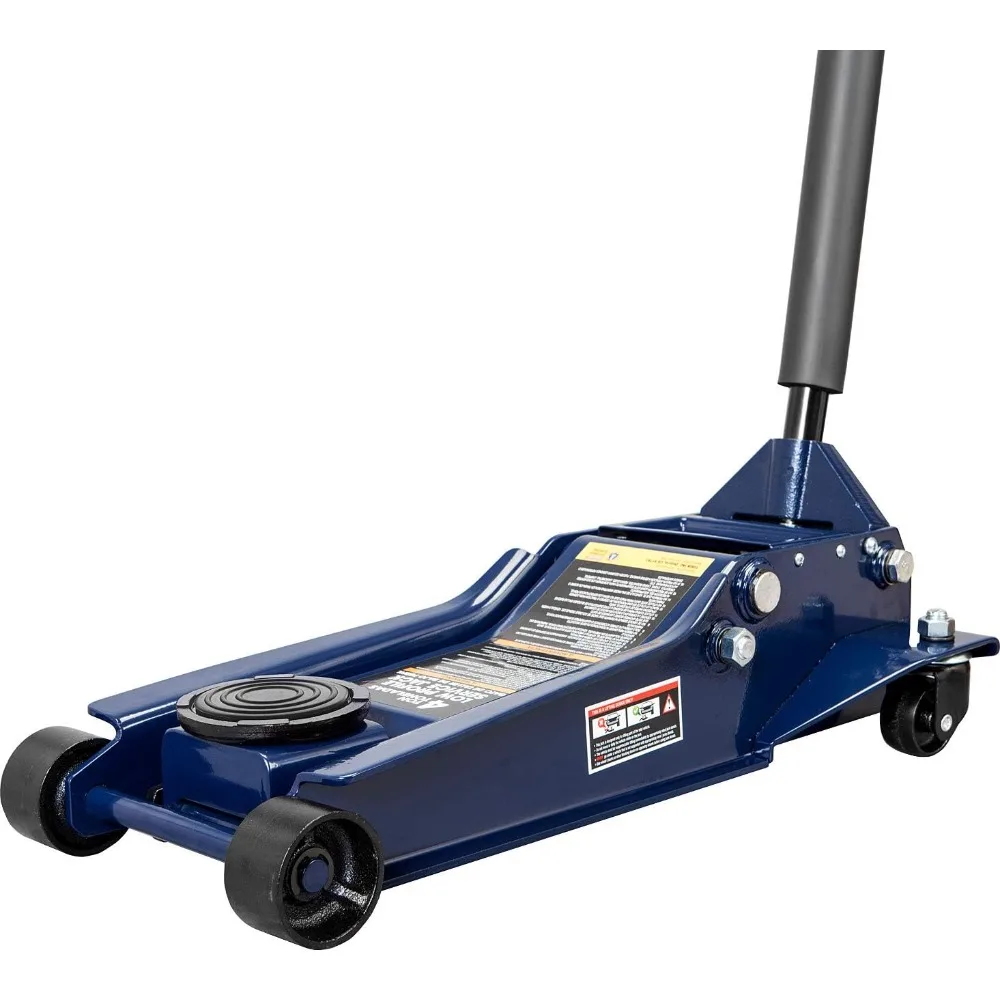 

Hydraulic Low Profile 4-Ton Service Jack with Dual Piston Pump, Blue