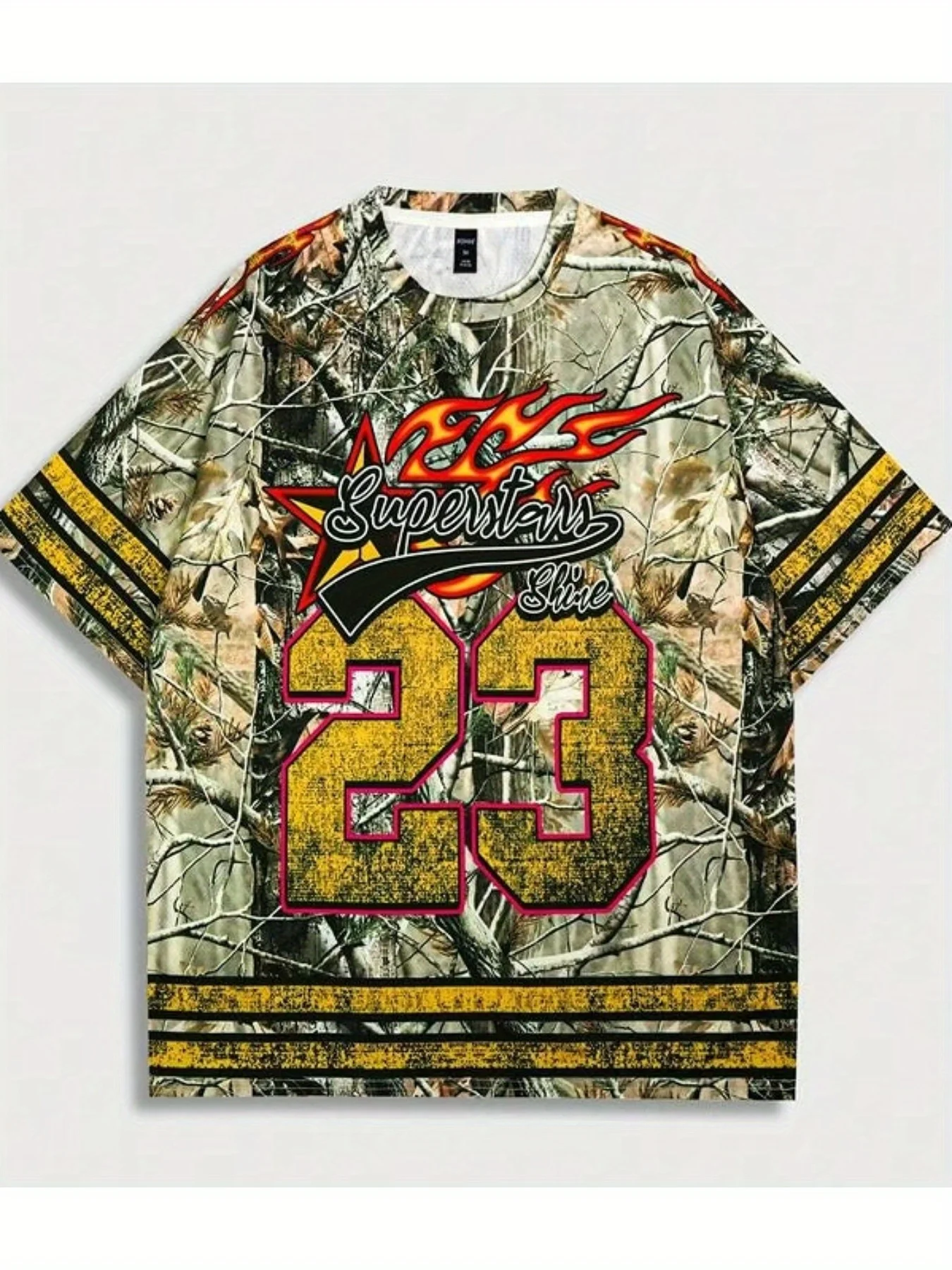 

Мужской пуловер с 3D принтом, камуфляжная футболка с принтом No 23 Джерси, вдохновленный дизайн, дышащая повседневная спортивная одежда с короткими рукавами, мужская одежда