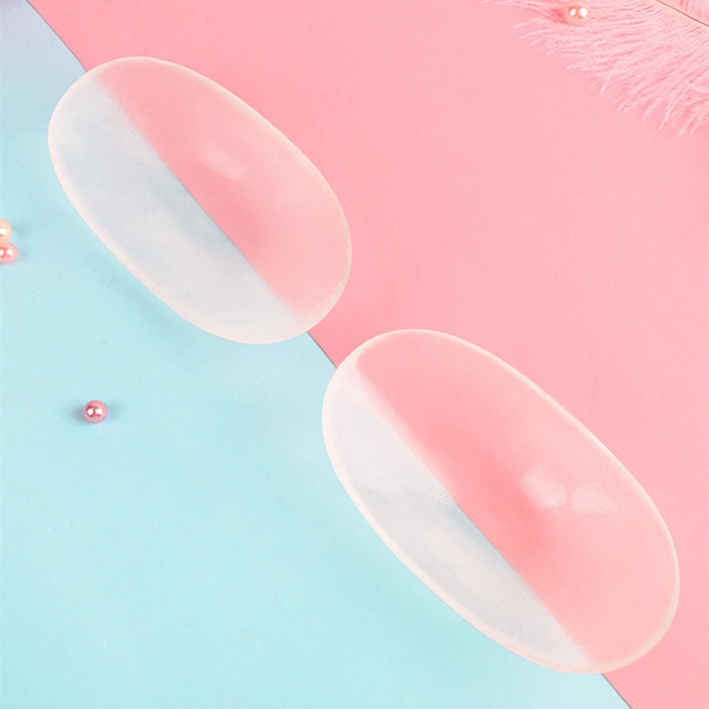 1Pair Naturally Soft Silicone Anti Slip Shoulder Pads Invisible Shoulder Enhancer Push-Up Cushions Reusable Self-Adhesive Unisex