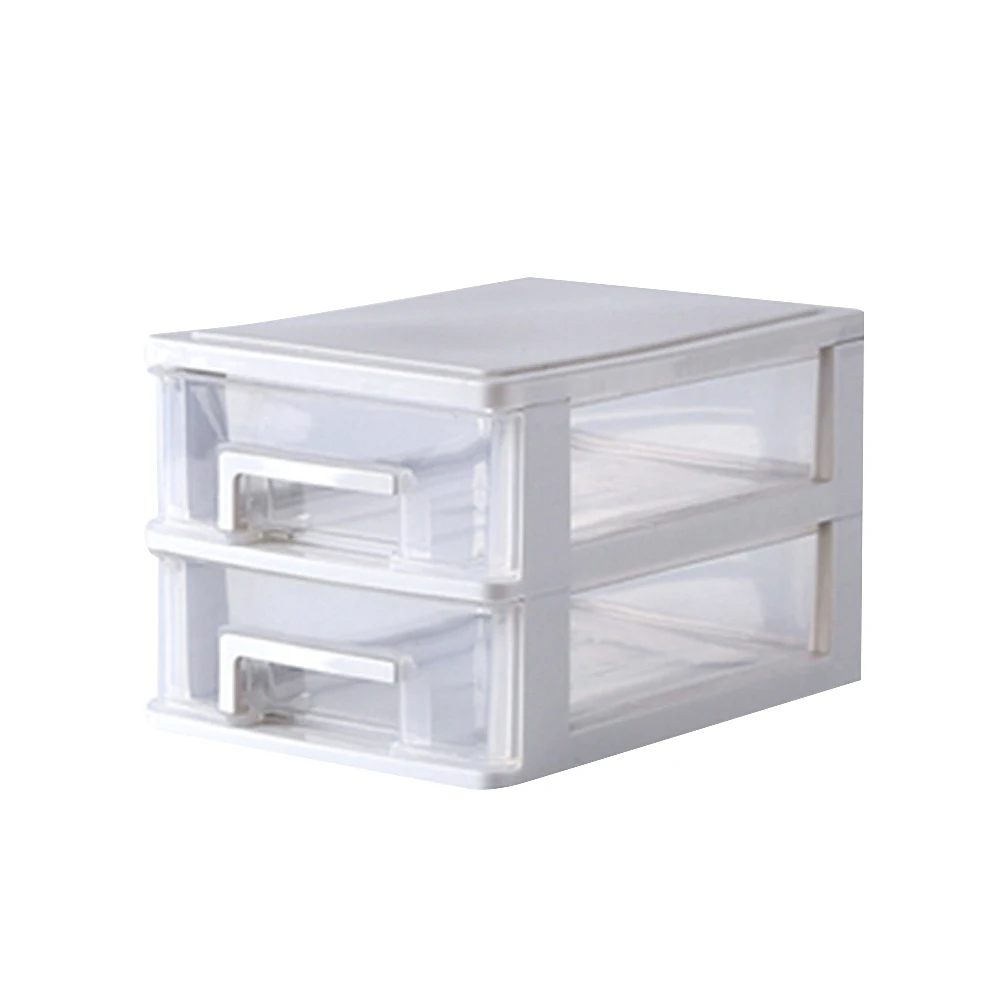 

2 Layers Drawer Storage Box Desktop Organizer Plastic Box Office Study Room Organizer Sundries Holder Closet