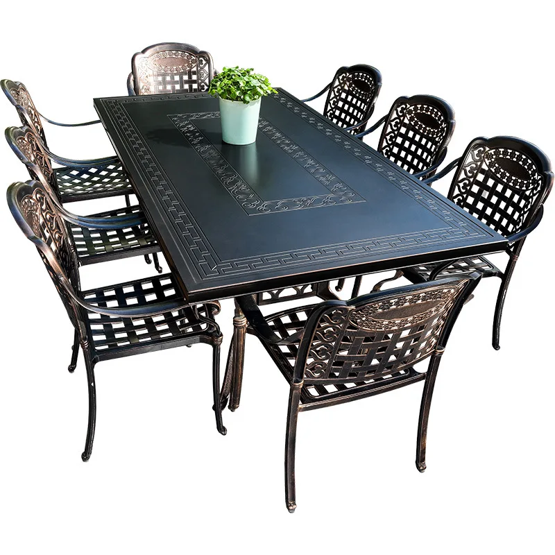 

Outdoor tables and chairs Cast aluminum garden outdoor chairs Leisure balcony Wrought iron table Garden outdoor