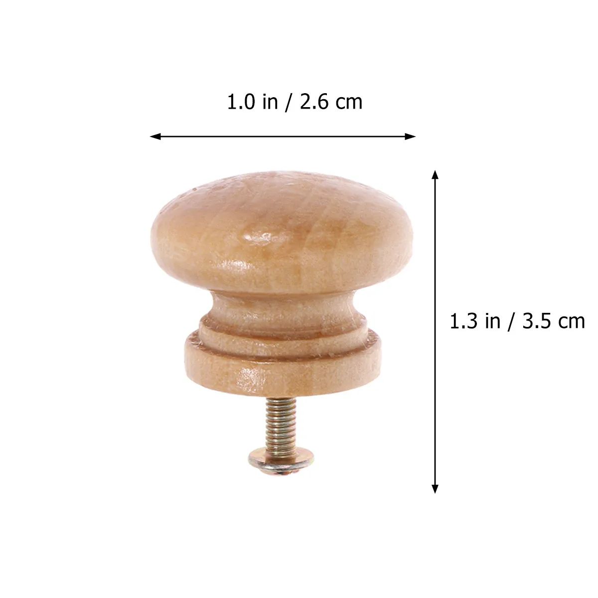 30Pcs Round Wooden Cabinet Knobs Drawer Pulls Natural Wood Furniture Handles for Wardrobe Chest of Drawers Cupboard Door