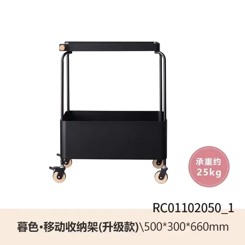 trolley rack, living room snack trolley, wrought iron mobile with wheels, tea side table, storage retro rack