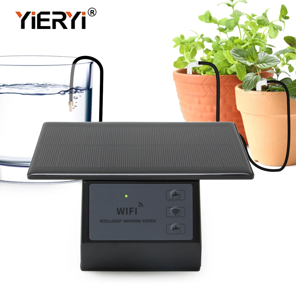 Yieryi WIFI Smart Garden Automatic Watering System Intelligent Timed Water Valve Rain Sensor for Pool Lawn Vegetable Irrigation