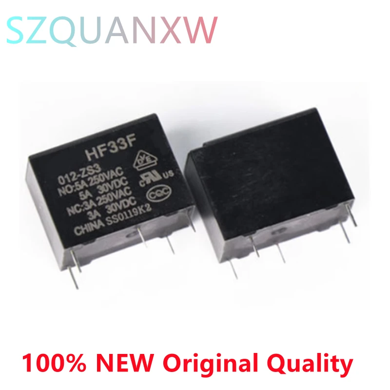 

Free Shipping 5Pcs 5V 12V 24V Power Relay JZC-33F 005 012 024-ZS3 HF33F-005-ZS3 HF33F-012-ZS3 HF33F-024-ZS3 5Pin 5A 250VAC relay