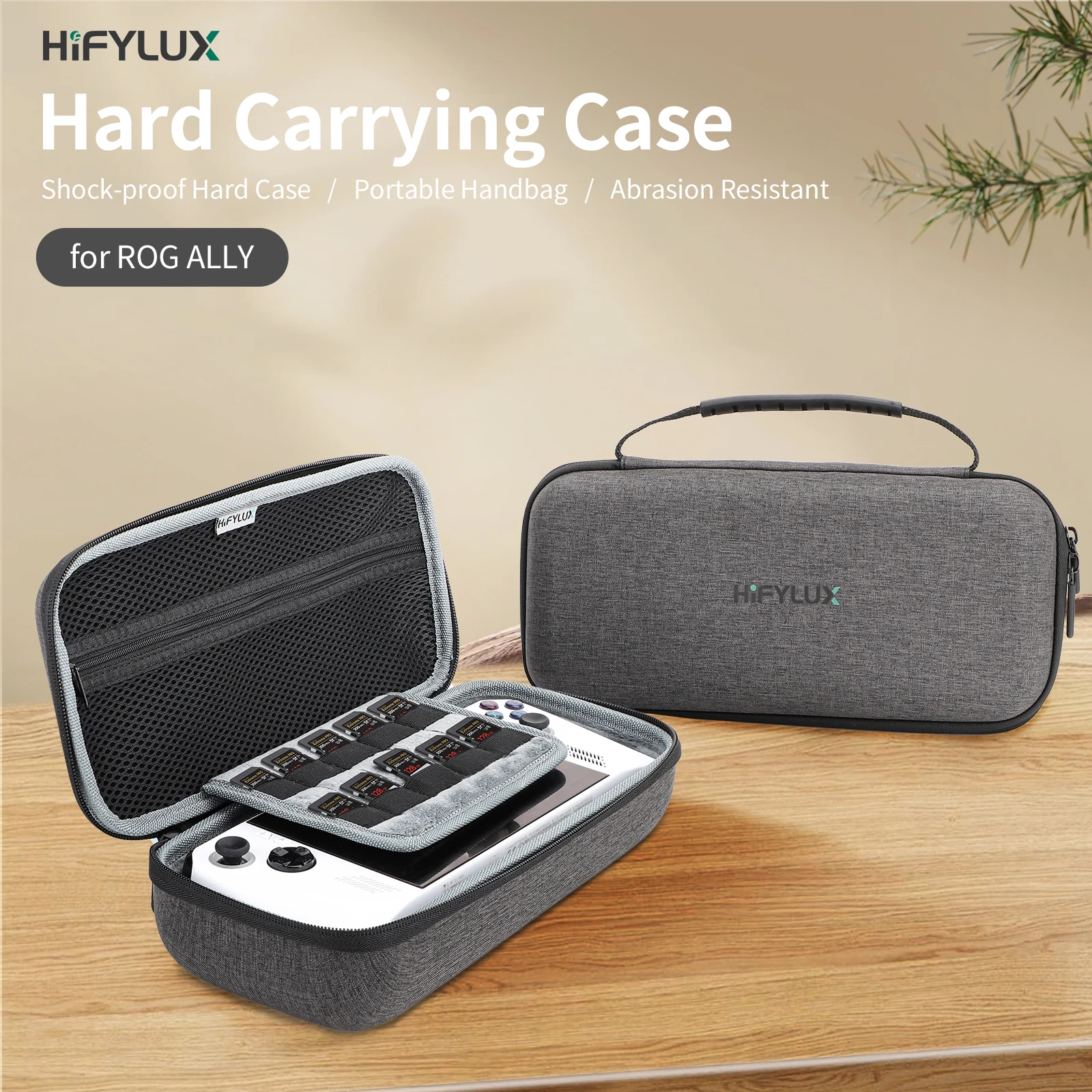 Hifylux Carrying Case Gaming Handheld Hard Shell Case Protective Handbag Travel Bag Accessories for ROG ALLY