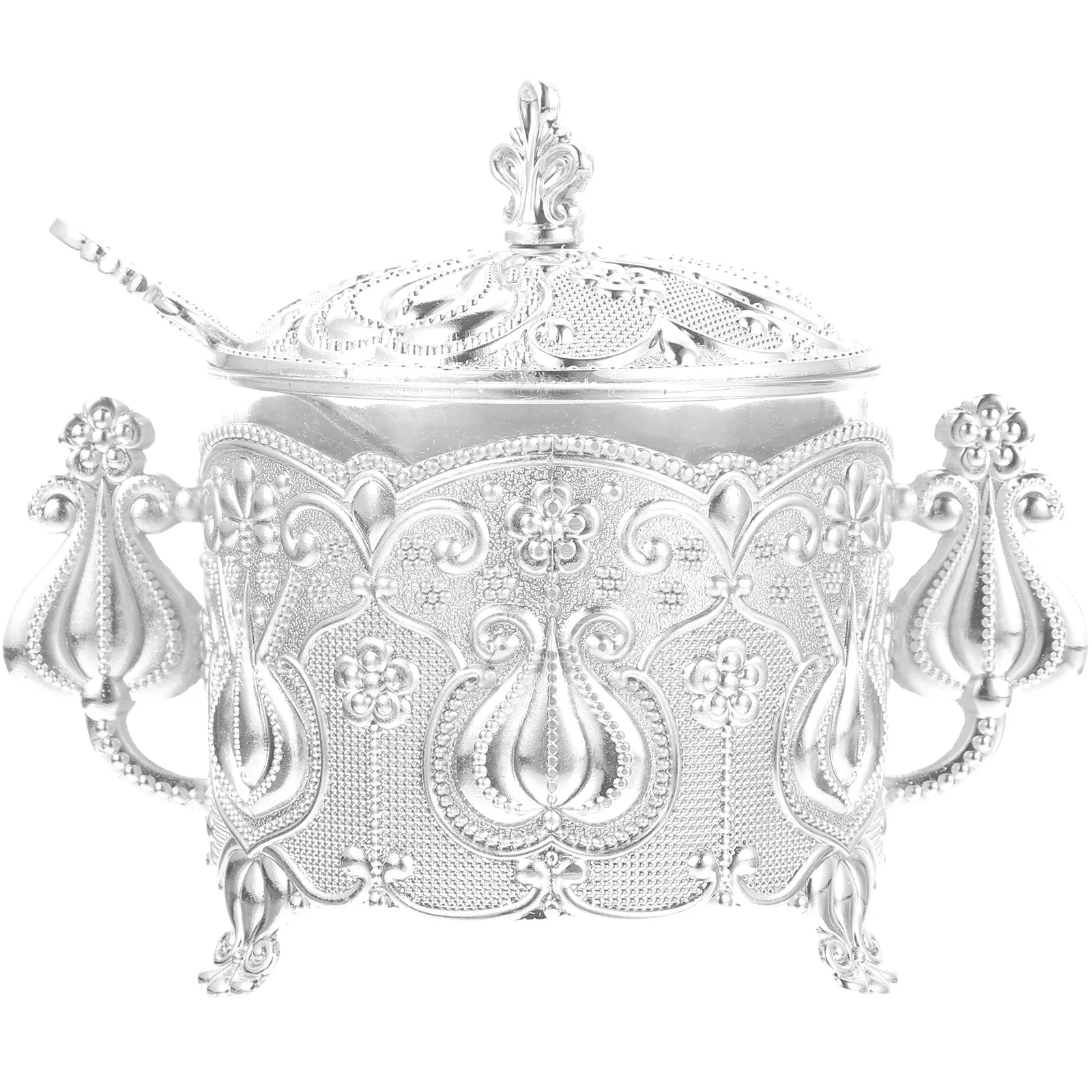 

1Set Embossed Sugar Jar Kitchen Seasoning Container European Style Condiment Storage Holder Spice Storage Can Home Kitchenware