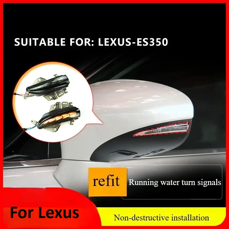 

For Lexus ES350 rearview mirror flowing water turn signals a touch of blue daytime running lights dragon scale modification