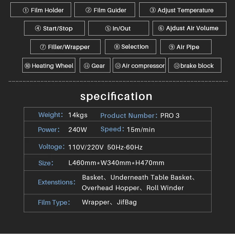 Easy Operation High Speed 15m/min Inflatable Air Packaging Machine MINI AIR Pro3 Air Cushion Filling Machine
