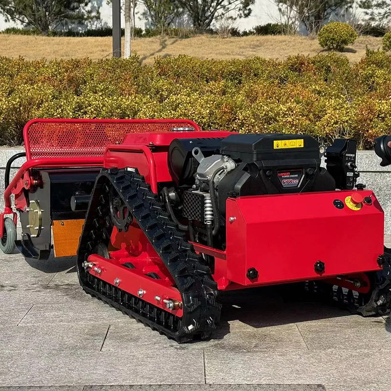 500W Brushless Garden Field Flail Lawn Mower Grass Cutter Hammer Blades Rubber Remote Control Flail Lawn Mower