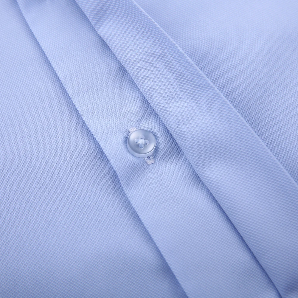 Camicia elegante classica da uomo con polsino francese con bottoni nascosti Camicie bianche formali da lavoro a maniche lunghe (gemelli inclusi)