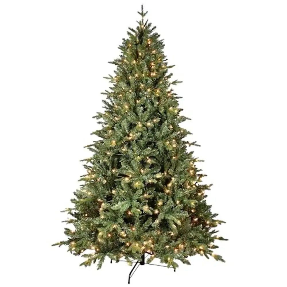 6FT Pre-lit Artificial Christmas Tree 400 Warm White Lights Realistic Look PE&PVC Branch Tips Simple Setup Durable Design