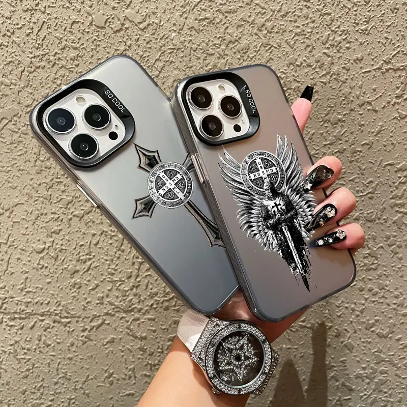 

For Samsung S25 Ultra God's Plan Jesus Bible Verse Pattern Phone Case for Samsung S23 S22 S21 S24 Ultra Plus FE Laser Back Cover