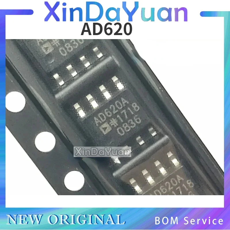 5 pcs  AD620 AD620A AD620AR AD620ARZ SOP-8 Instrument Amplifier