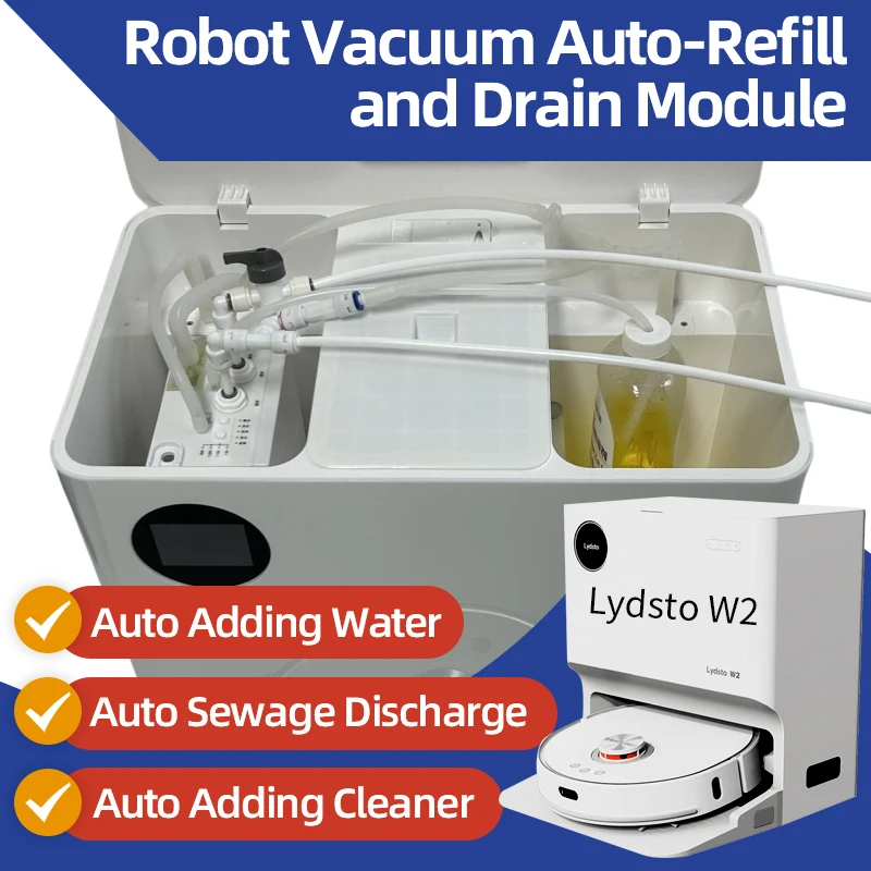 Lydsto W2 Robot Vacuum Water Change Kit Auto Water Refill and Drain water hookup kit accessories module