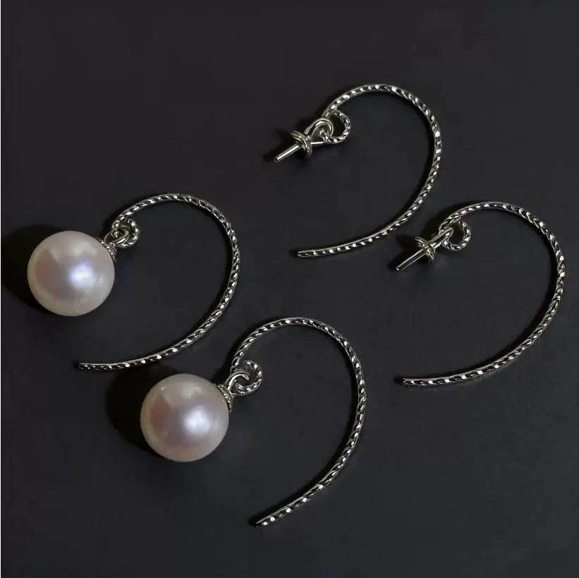charming pair of 10-11mm 9-10mm south sea round white pearl earring 925s  earings  earrings for women  real pearl