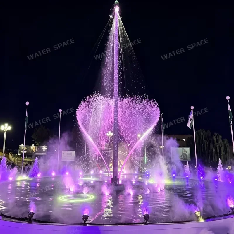 for Attraction Grade Ring Musical Dancing Fountain Dynamic RGB Water Jet City Park Central Square Night View Decoration