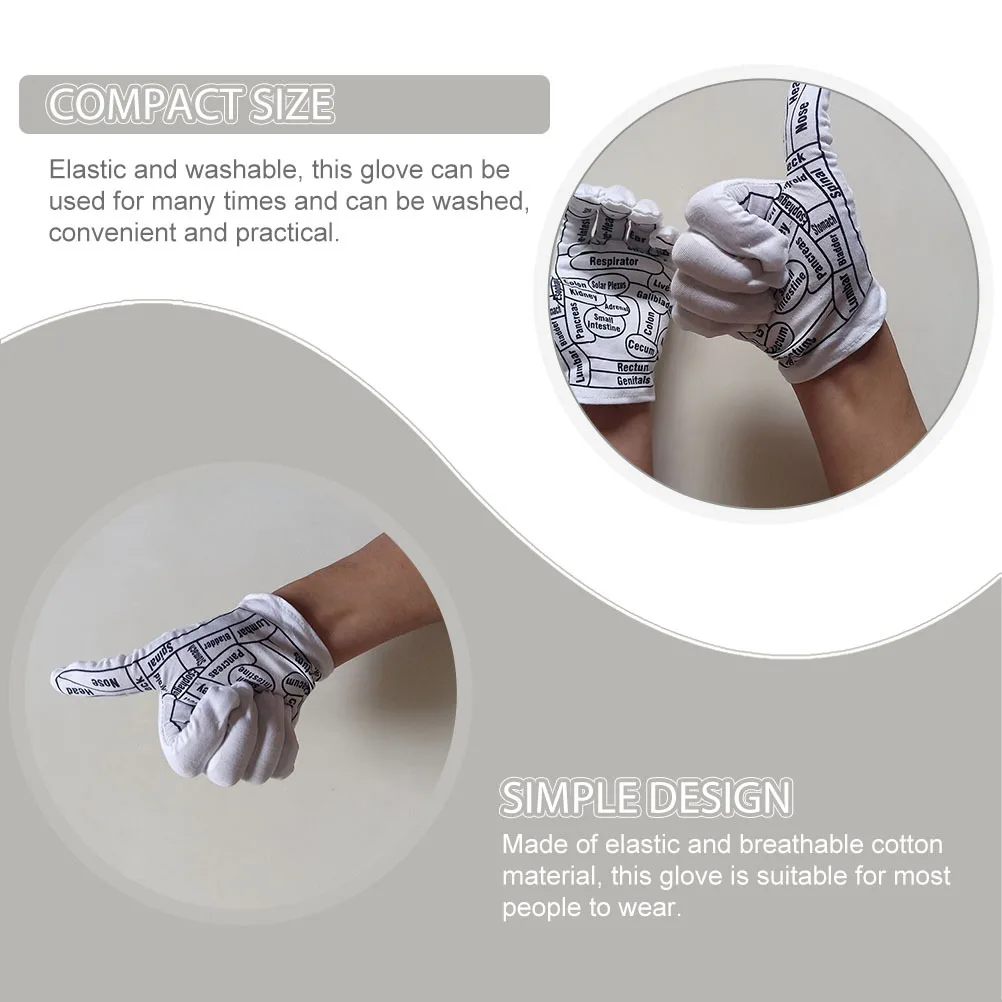 

1 пара массажных перчаток, хлопковые эластичные многоразовые для рук, ног, точечный массаж, облегчение боли, портативный массажный инструмент для пожилых людей