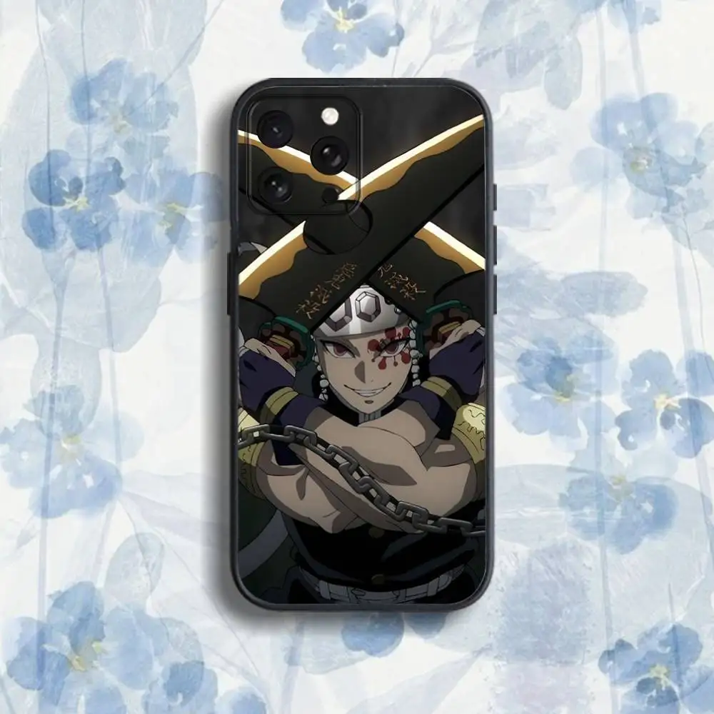 Anime T-Tengen U-Uzui Phone Case For iPhone 17,16,15,14,13,12,Pro,Max,Plus,E,SE4,Air,Mini Black Soft Box