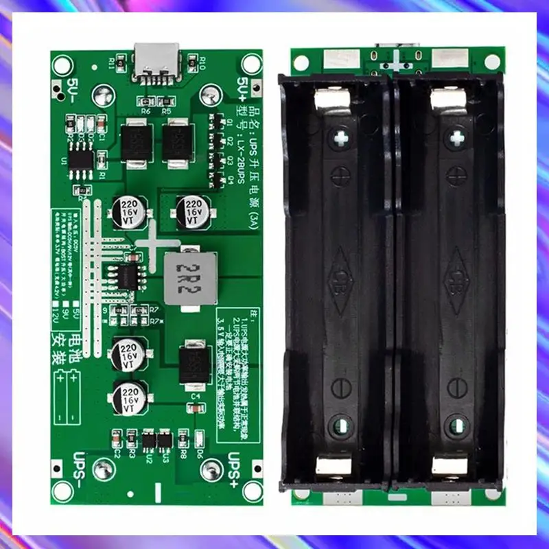 

M09K 3X Type-C 15W 3A 18650 Lithium Battery Charger Module DC-DC Step Up Booster Fast Charge UPS Power Supply Converter 12V