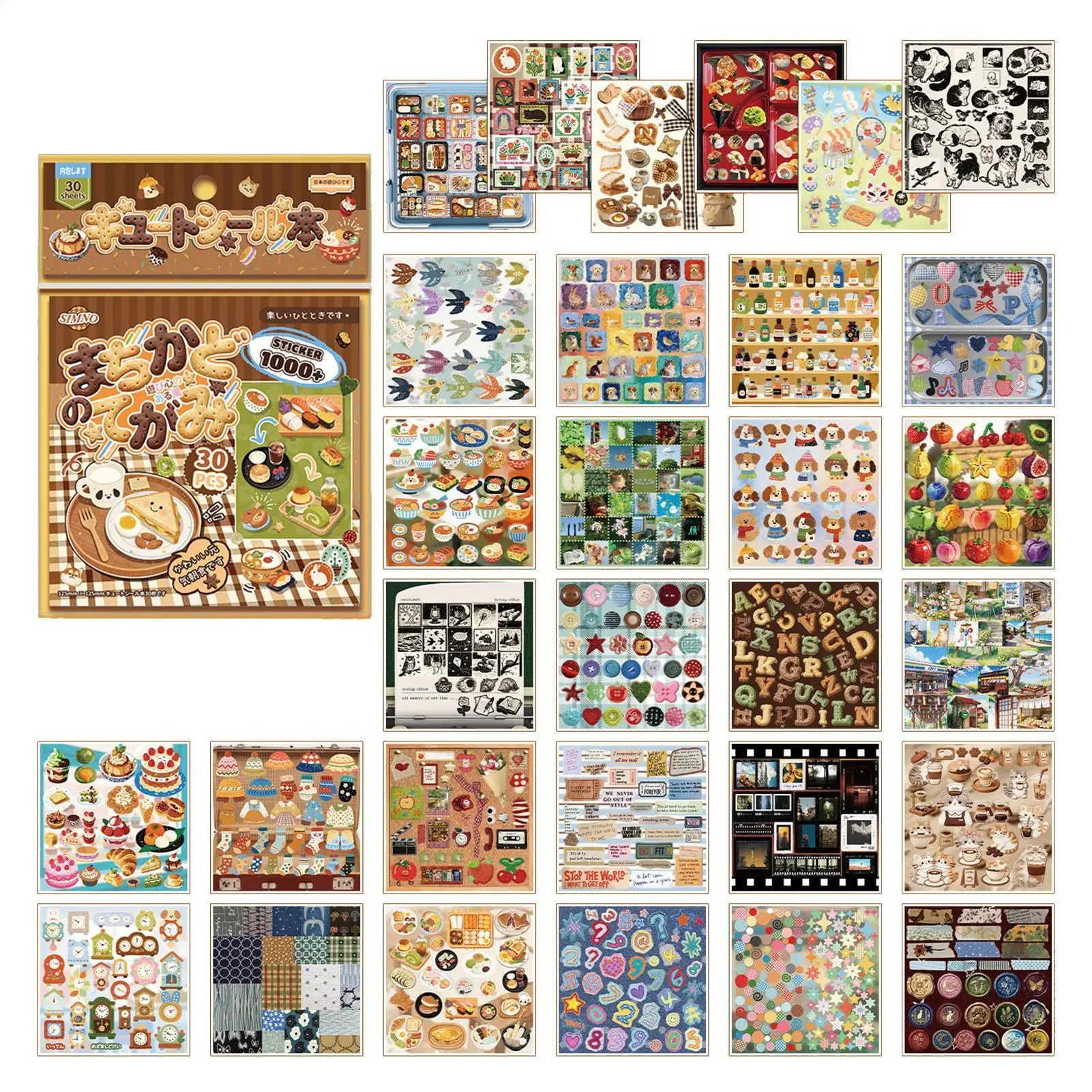 Sticker Books For Kids DIY Cute Funny Removable Decorative Relief Kids Portable Travel Sticker Book For Boys Girls Women Family