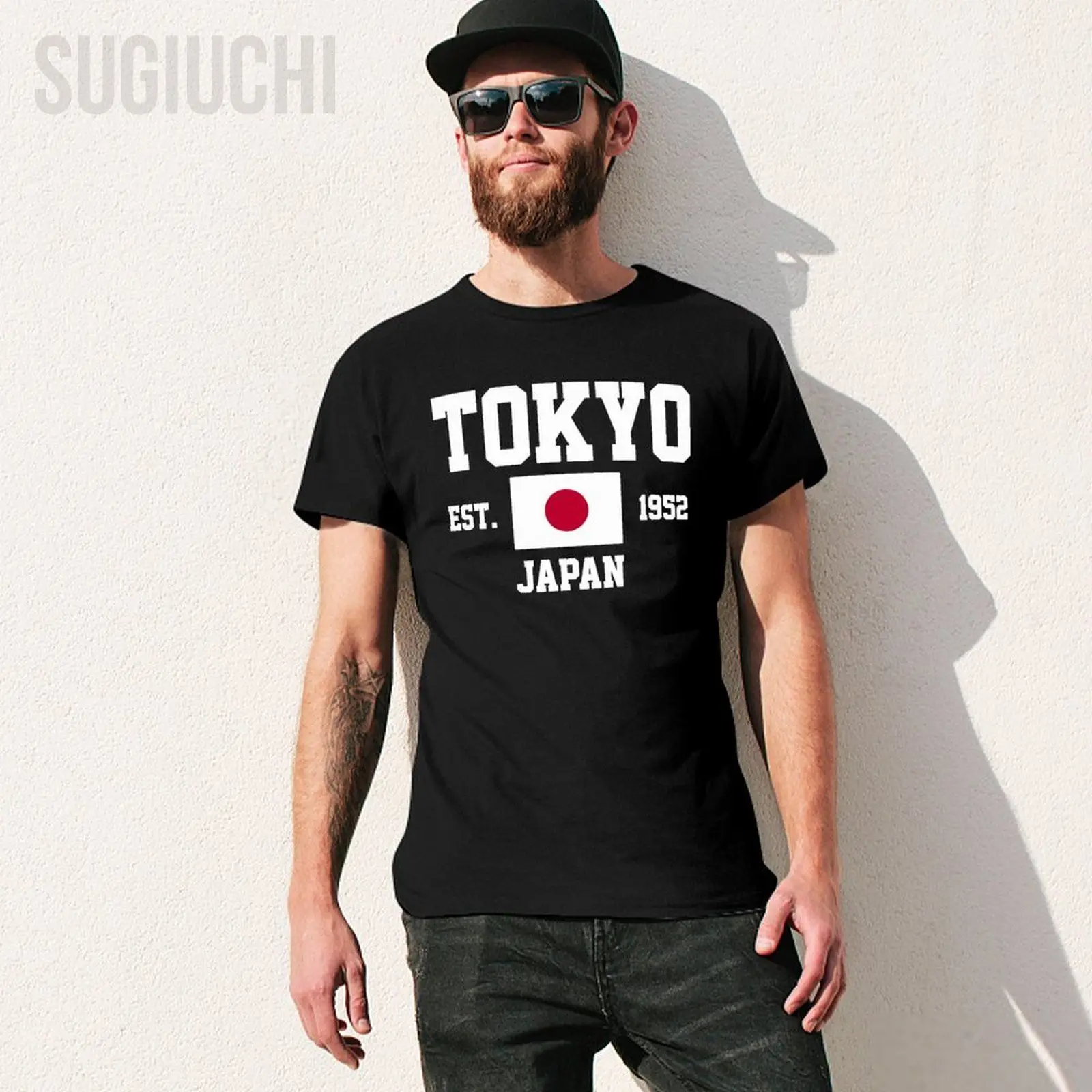 Flag of Japan EST.1952 Tokyo Men Tshirt Tees T-Shirt O-neck T Shirts Women Boys Clothing 100% Cotton