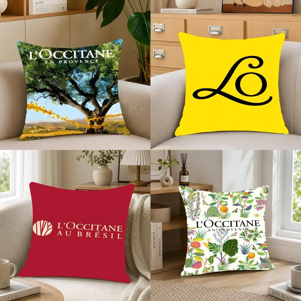Brand Beauty L'Occitane Cushion Cover Crystal velvet sofa Aesthetic room decor Car seat back cushion