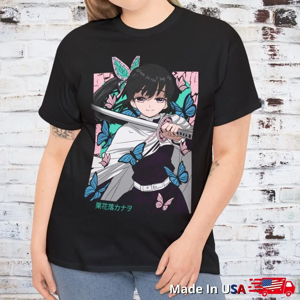 Kanao Tsuyuri Waifu Girl T Shirt, Demon Slayer KNY Japanese Manga Anime Clothing