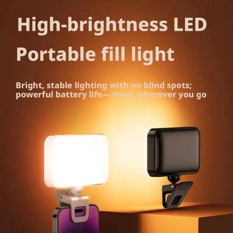 SHINEKNOT Portable Mobile Phone Fill Light LED Camera Video High Brightness Photography Pocket Lamp Adjustable Color Temperature