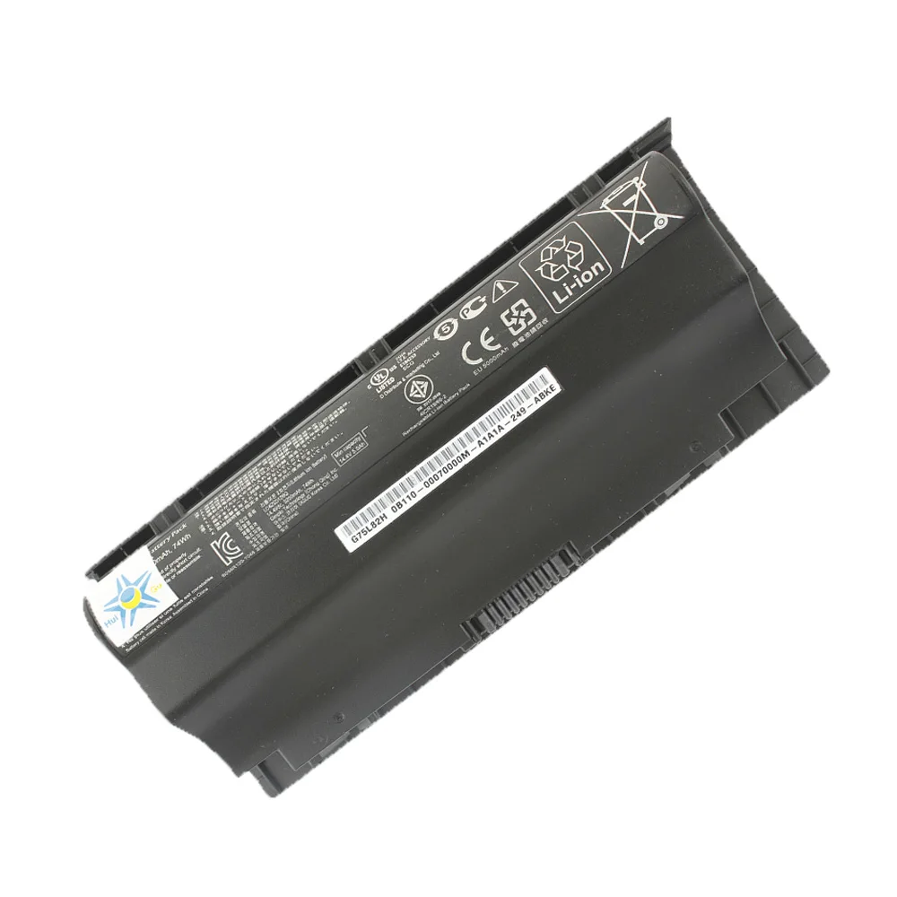 14.4V 74WH/5200MAH New Original A42-G75 Laptop Battery for ASUS G75 G75V G75VW G75VX G75VM G75V 3D G75VM G75VW G75VX