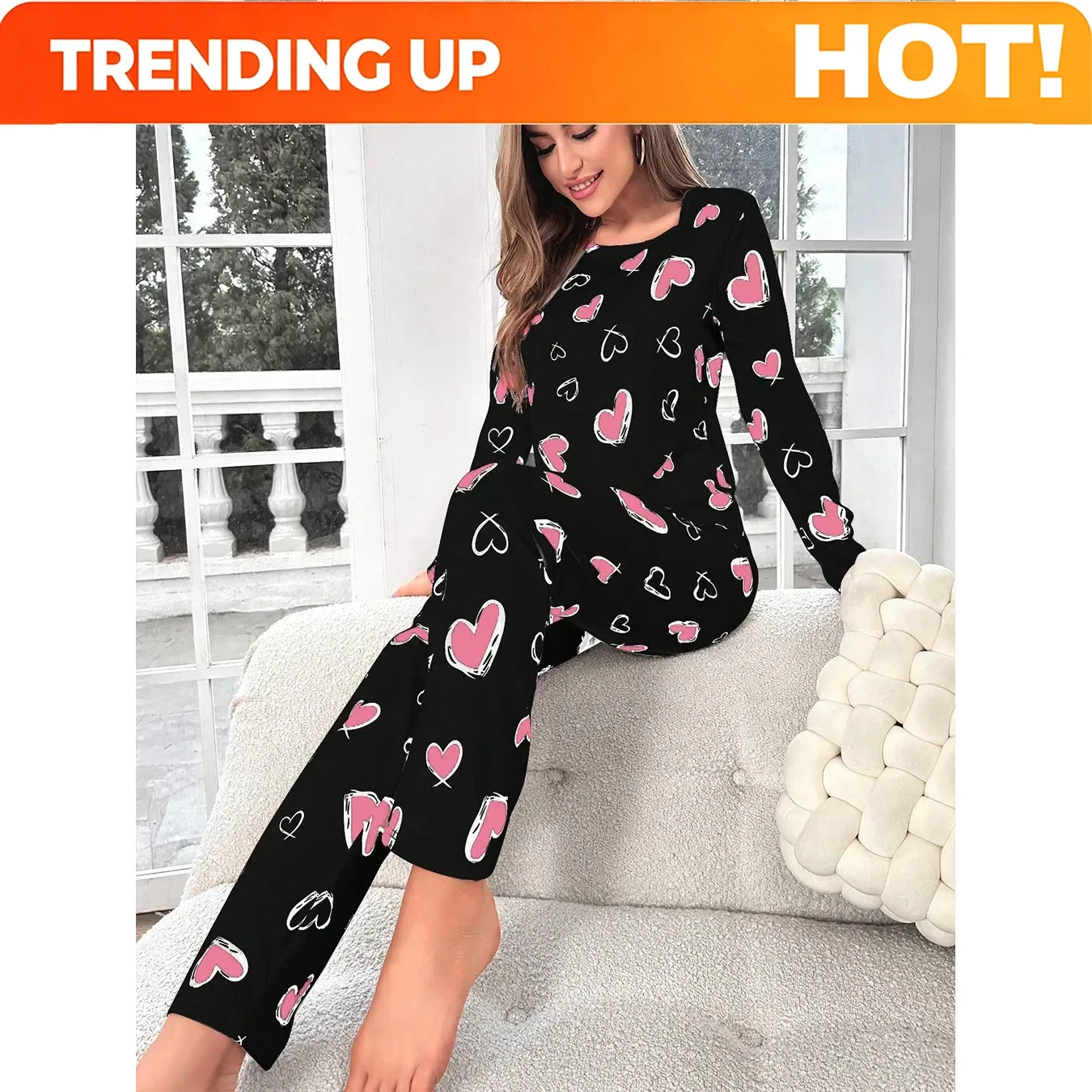 Customization Women Pajama Set Woman Women's Pajamas Set Pants Sets Nightgowns Night Wear For Ladies Pijama Women's Home Clothes