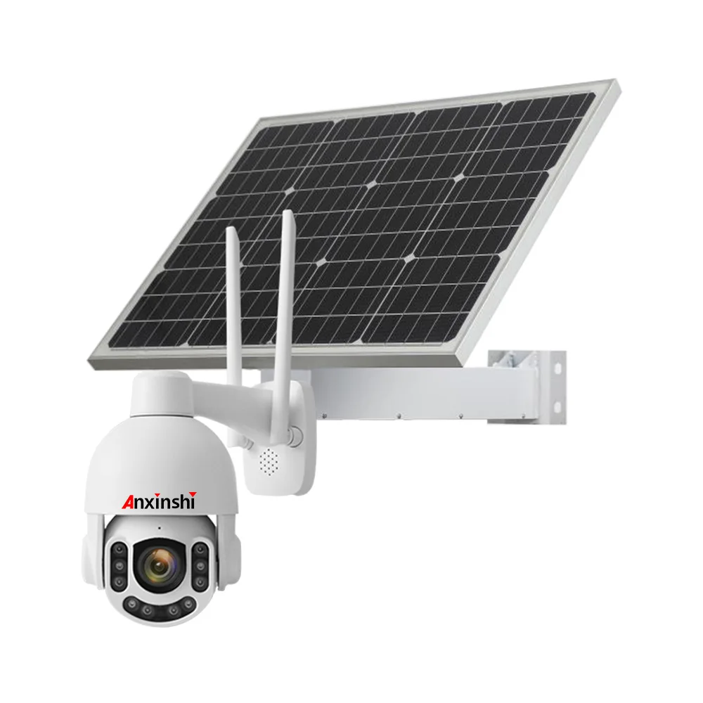 Industry Grade Outdoor PTZ 3G 4G Security CCTV Camera Solar Powered Wireless IP Camera for Remote Monitoring