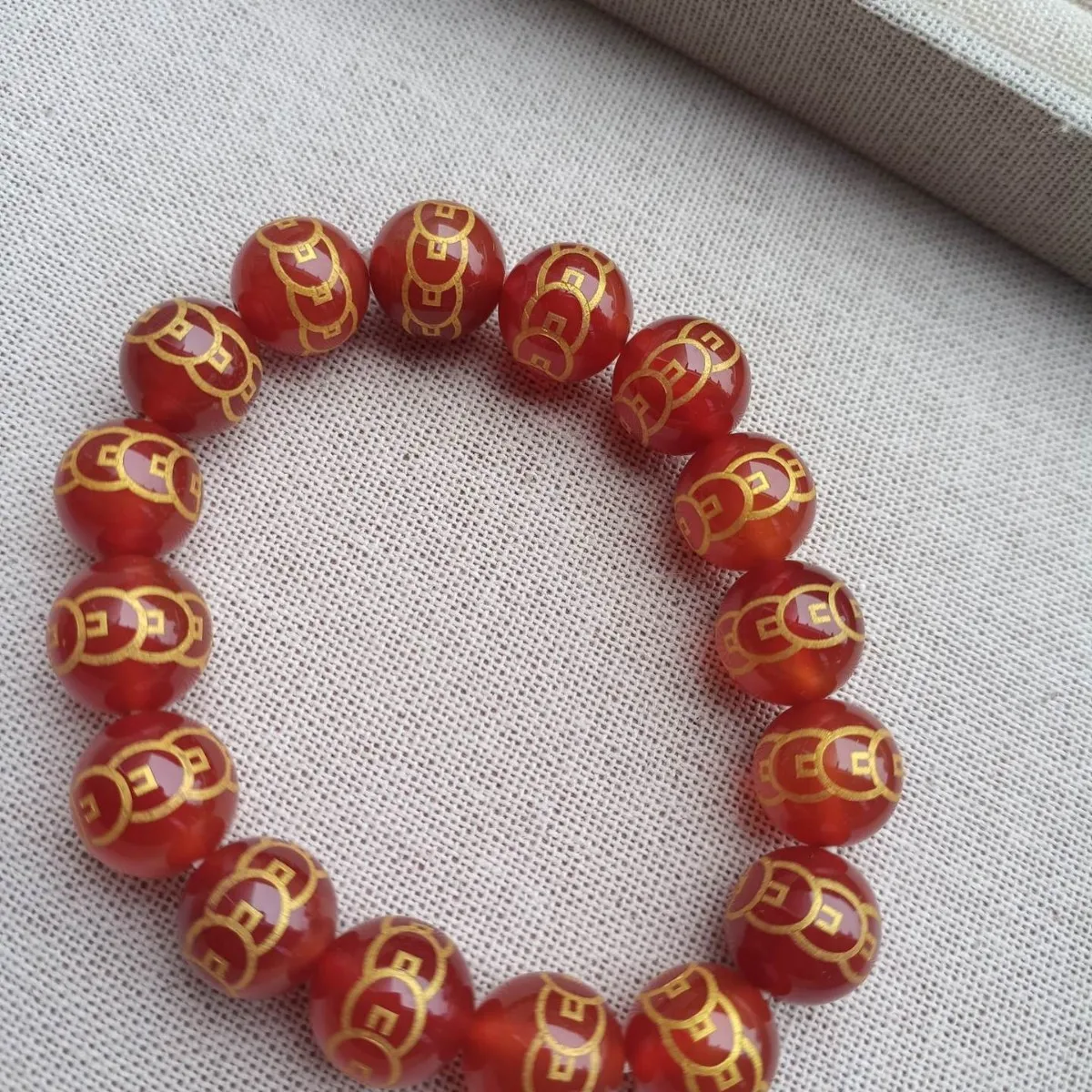 

Onyx Copper Coin Bronzing DIY Jewelry Work in Progress Accessories Wanguan Money Loose Beads