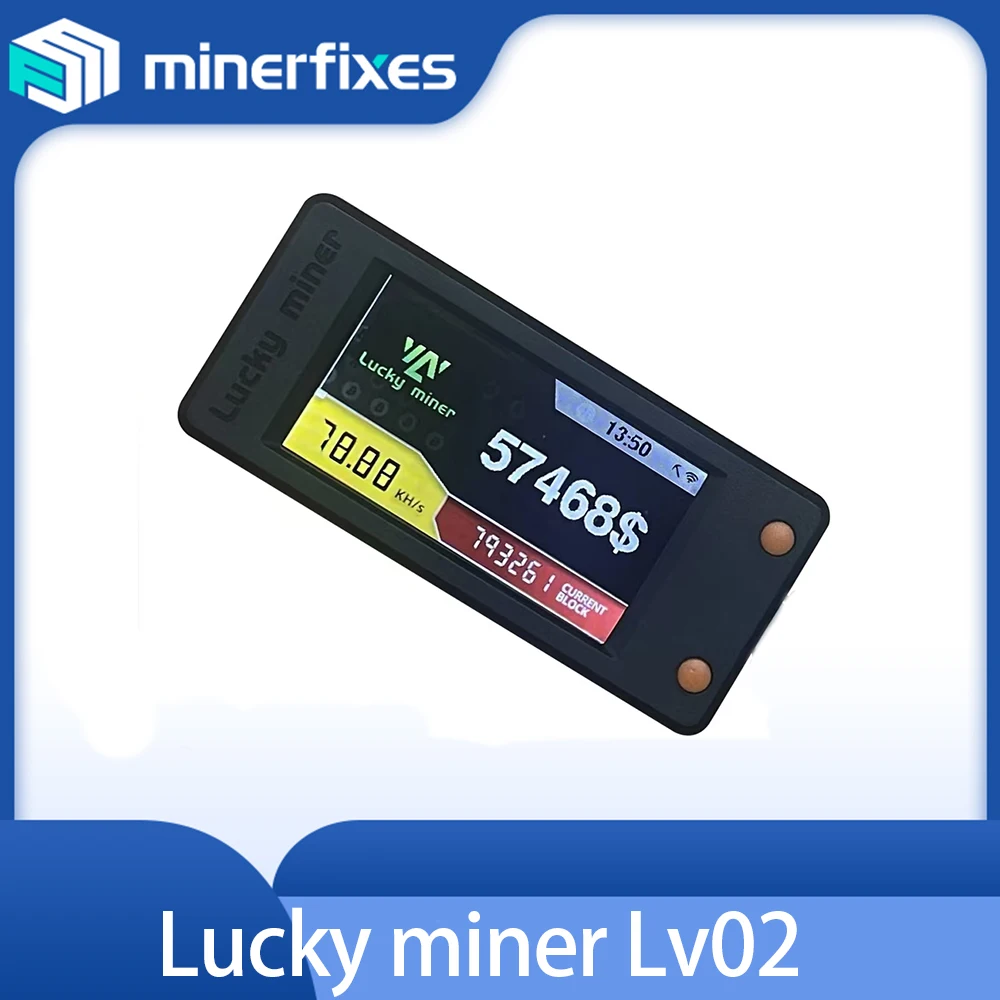 

Bitcoin Miner Lucky Miner LV02 74KH/S SHA256 BTC SOLO Mining Miners Lottery Device Crypto Miner ASIC Mining Silent Machine