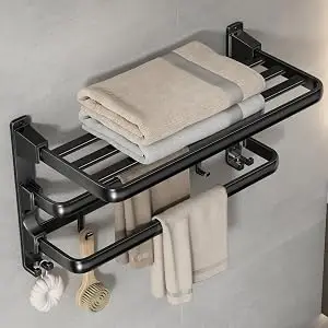 large storage towel rack for bathroom