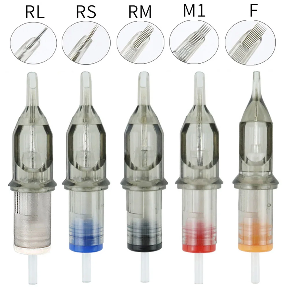 

10PCS Tattoo Needles RL RS RM M1 Disposable Sterilized Safety Needles Cartridges For Rotary Tattoo Machine Supply